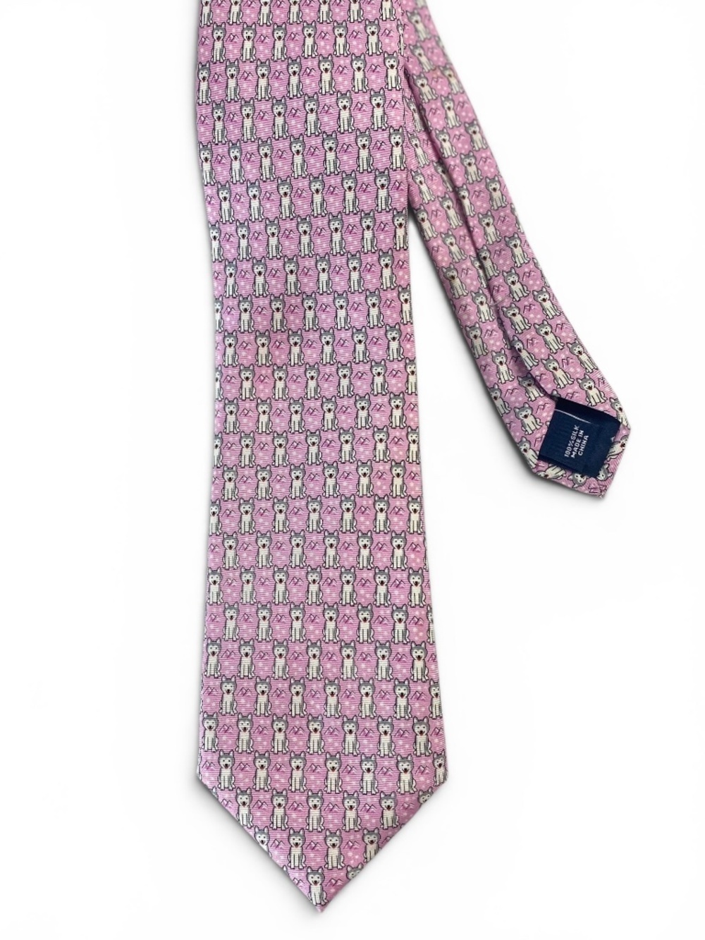 Tailorbyrd Collection Novelty Mens 100% Silk Tie Necktie Siberian Husky Print